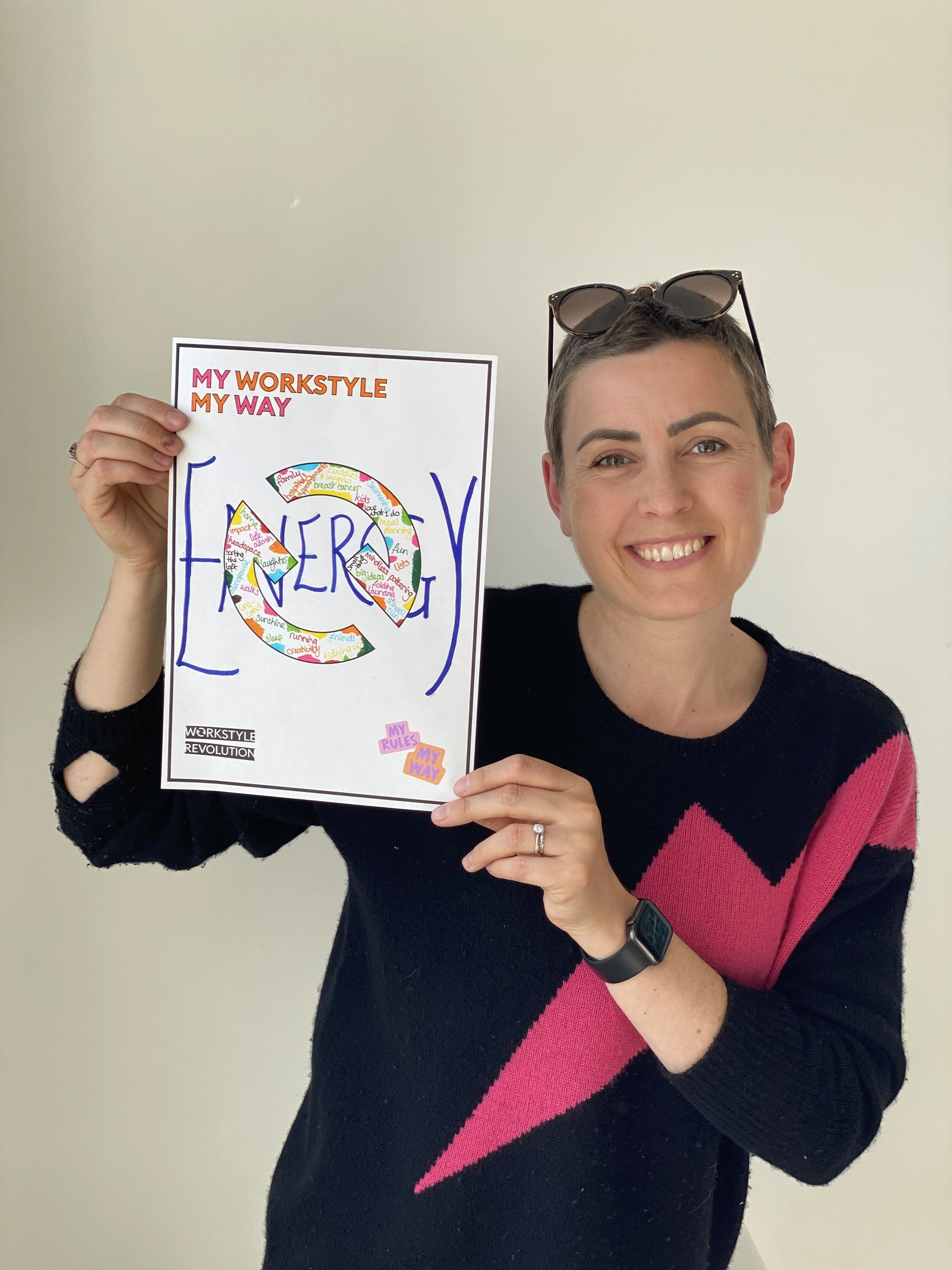 I'm no creative so I found it easier to express myself with words than drawing. The variety of colours represents my diverse life, which I'm really grateful for, and the colour bursts are bursts of energy. For me, energy is what binds everything in m