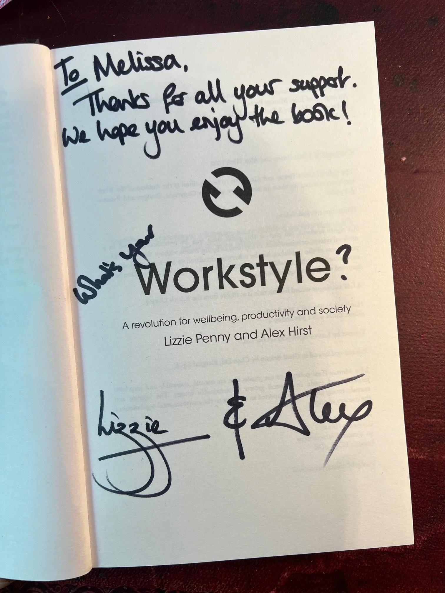 Personalised Workstyle Book Signed by the Authors
