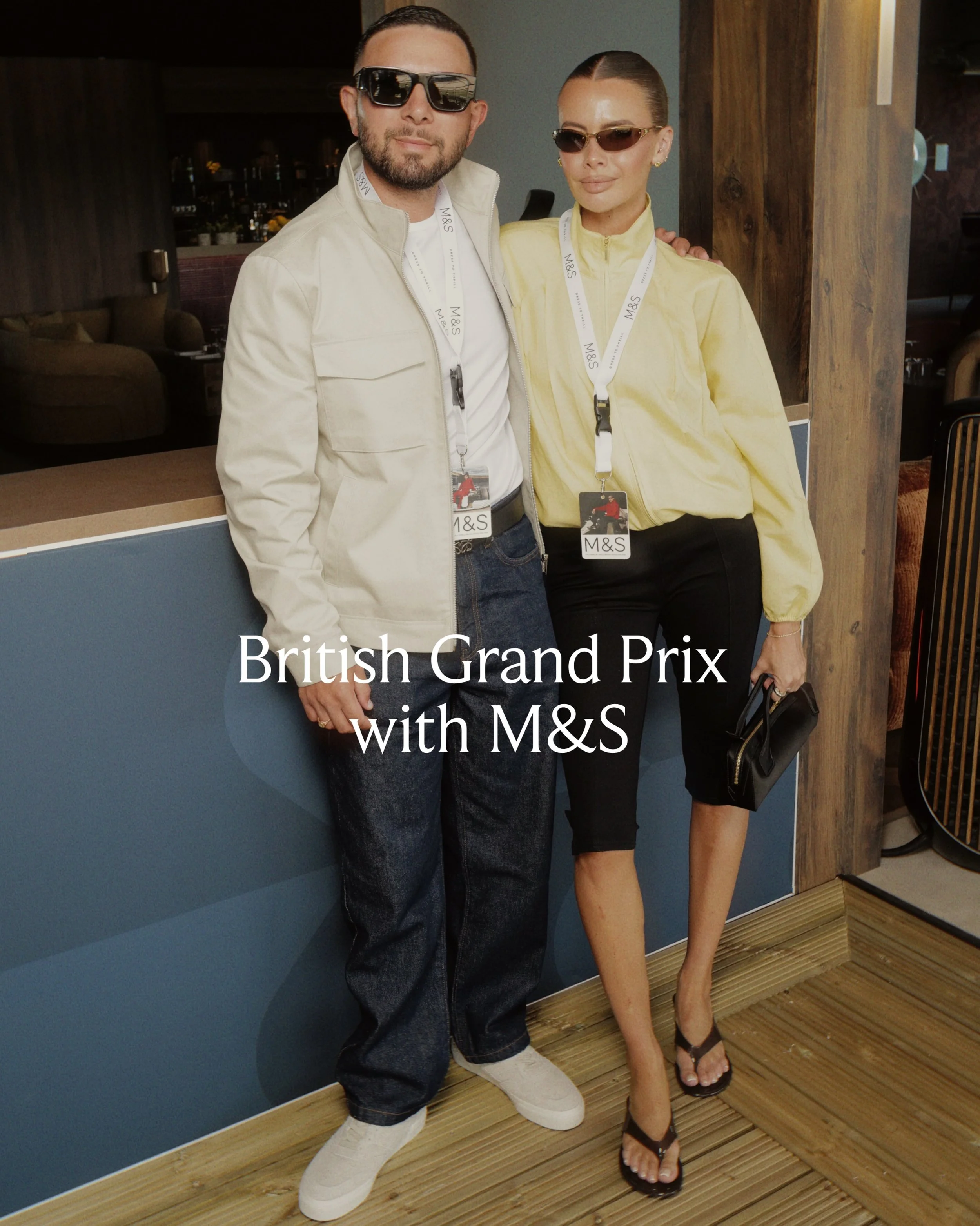 A look back at summer events: Perrie and Ricci attend the British Grand Prix with M&amp;S.