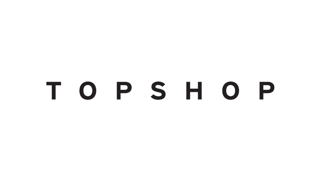 Topshop logo in black on a white background.