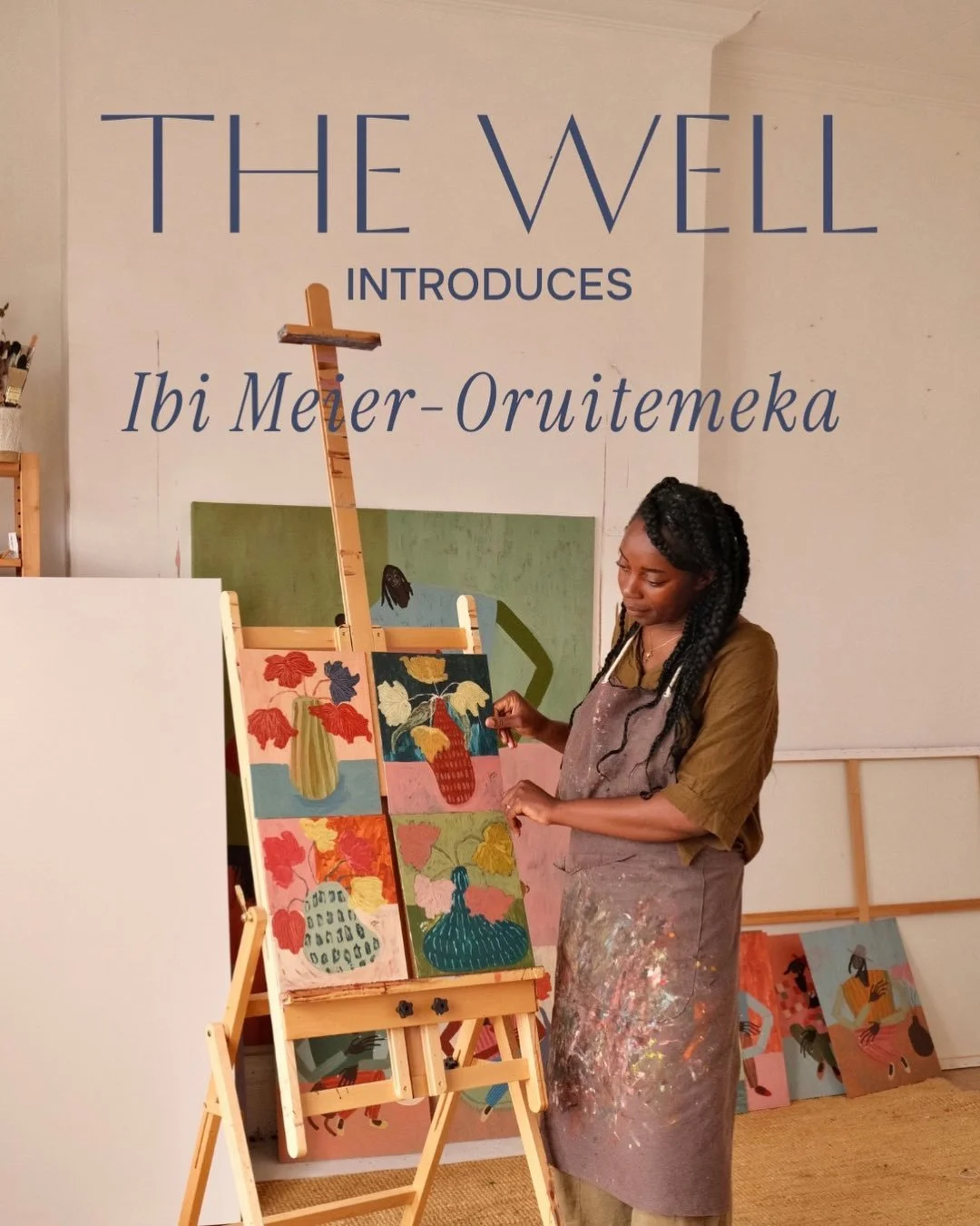 In May of 2024, on her 43rd birthday, Ibi Meier-Oruitemeka, known as @studio_imo_art , finally listened to a voice within she had been ignoring and began to paint. 

Following her intuition, within a matter of months Ibi had multiple sold-out exhibit