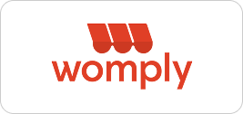 Womply logo with three red stylized bars and the word 'womply' in red text.