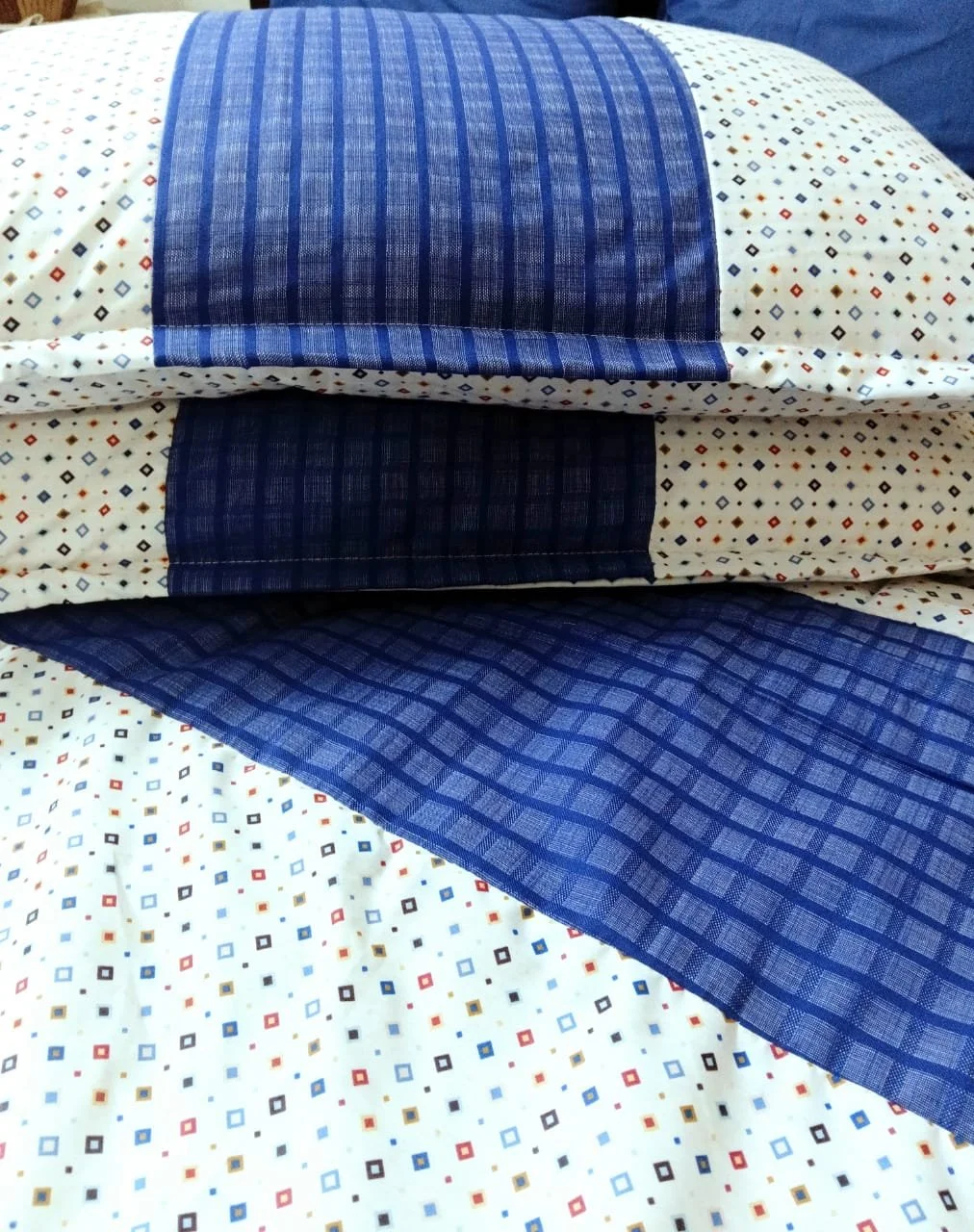 White & Royal Blue