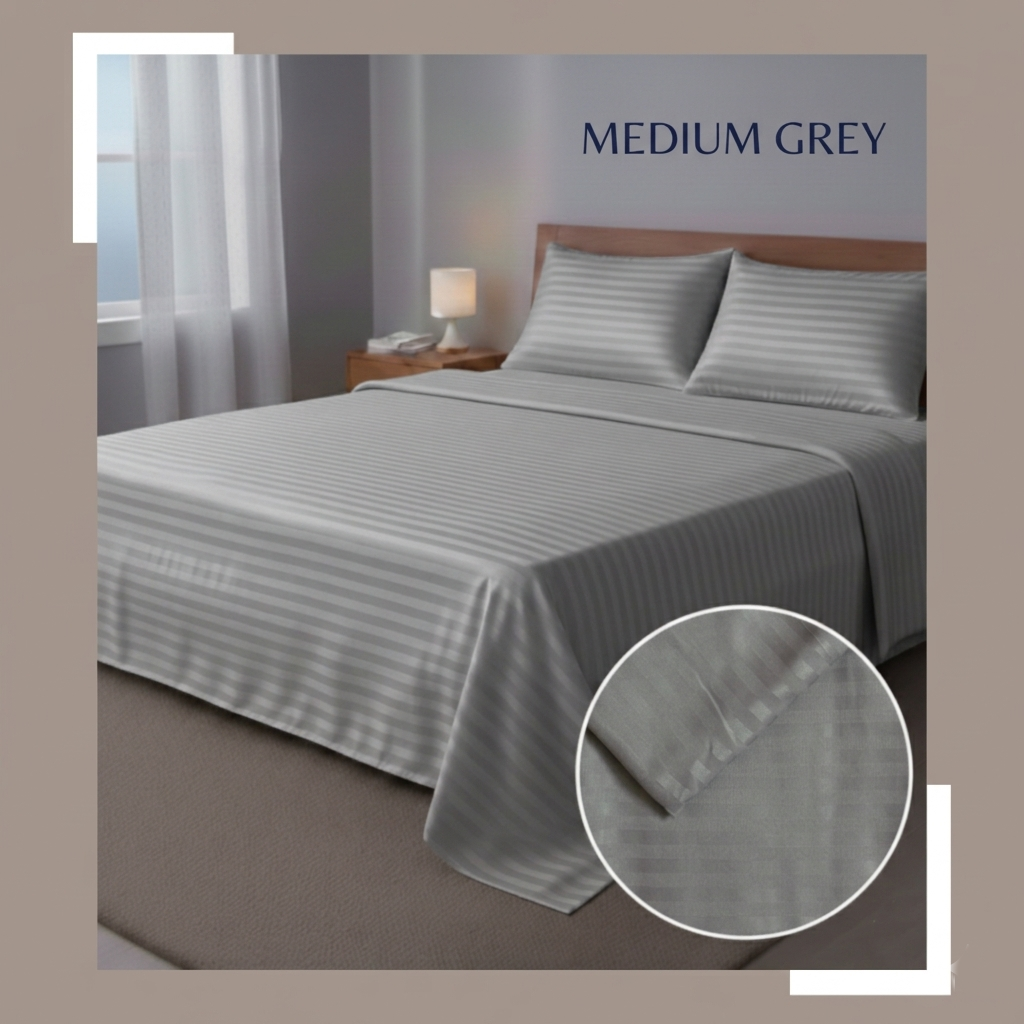 Medium Grey Cotton Sateen