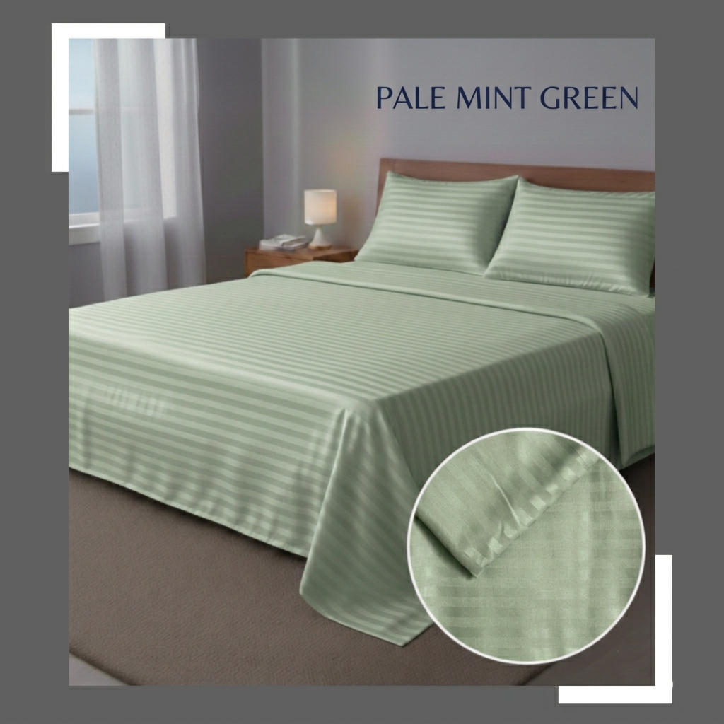 Pale Mint Green Cotton Sateen