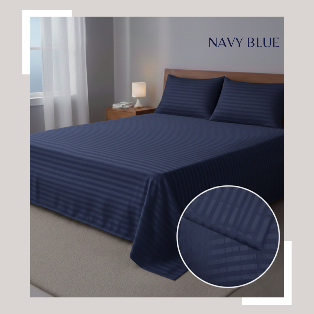 Navy Blue Cotton Sateen