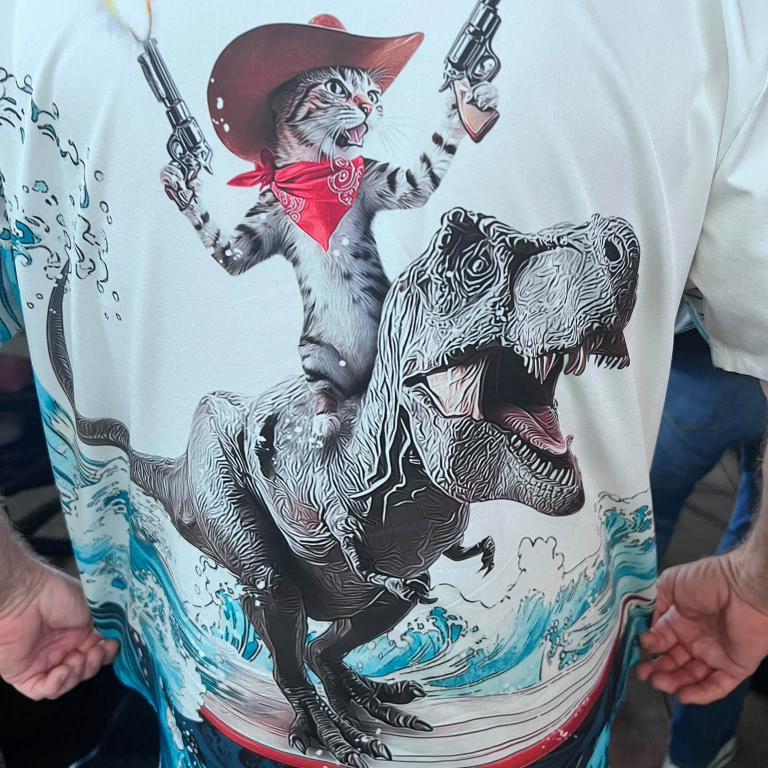 People wearing cool shirts to see Lucy's Fur Baby