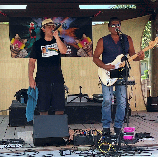 Armando and Tino from Lucy's Fur Baby performing at Johnathan's Pub