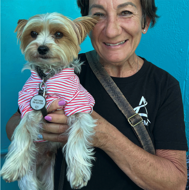 She brought her fur baby to the Lucy's Fur Baby show!