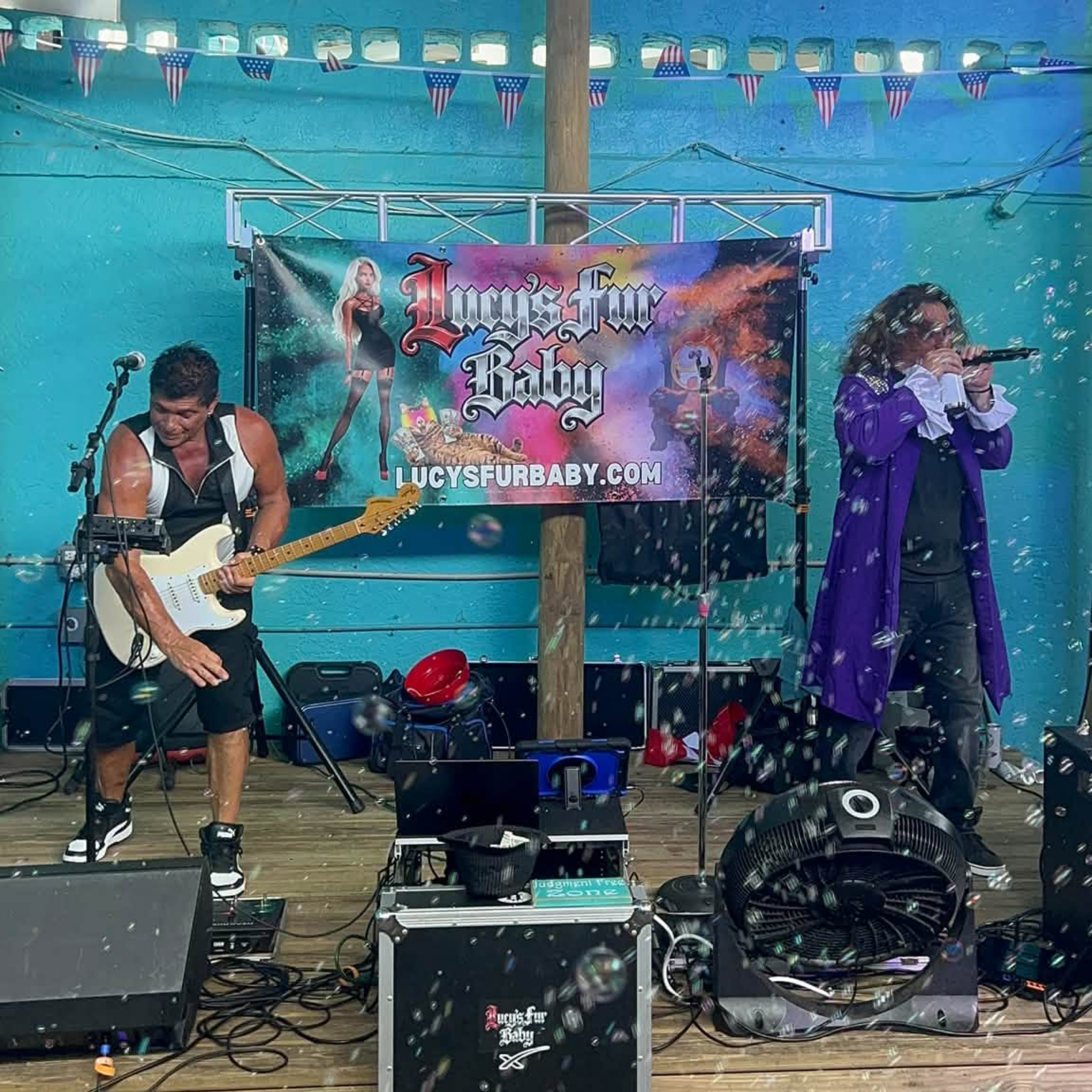 Armando and Tino performing at Hunkerdown Hideaway