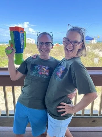 Lucy's Fur Baby fans having fun with bubble guns