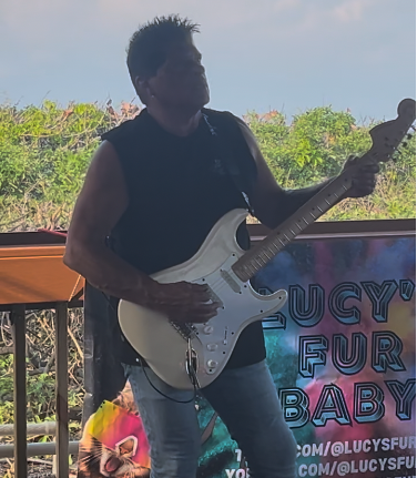 Tino jamming out at Beach Shack