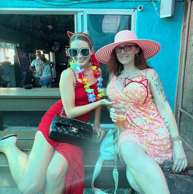 Having fun at Hunkerdown Hideaway for the Lucy's Fur Baby show!