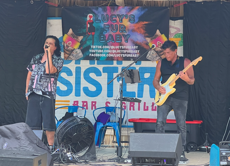 Tino and Armando from Lucy's Fur Baby performing at Salty Sisters