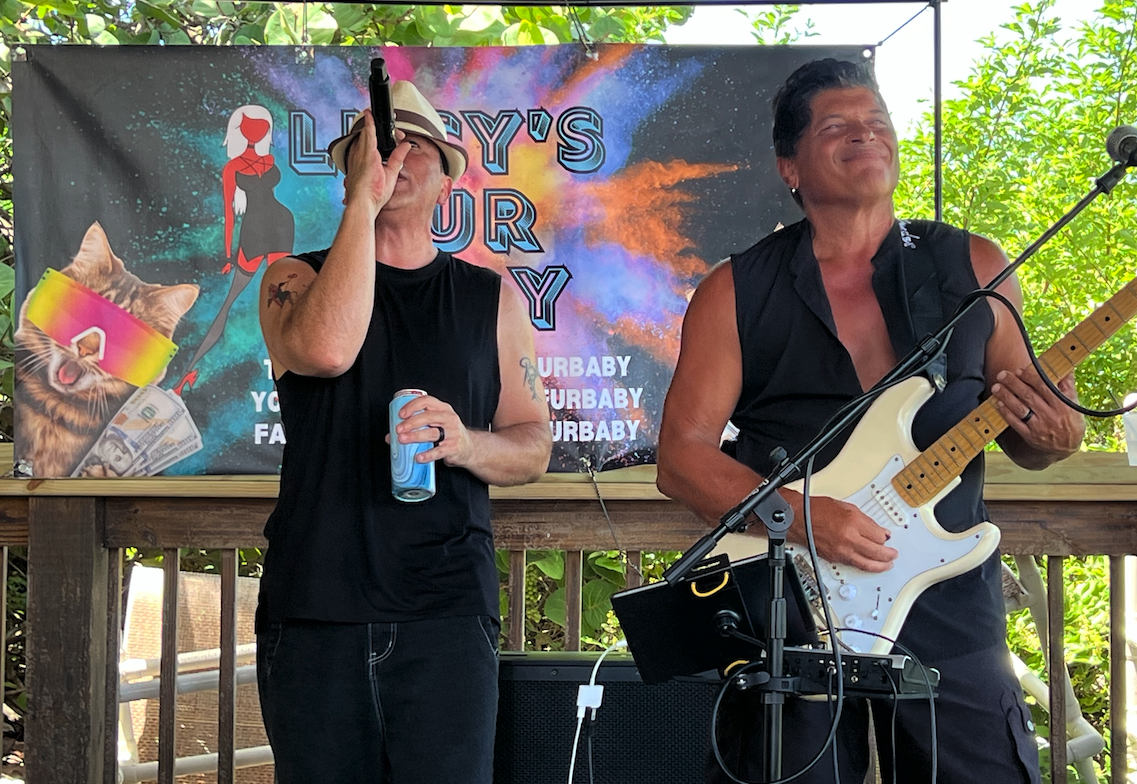 Armando and Tino from Lucy's Fur Baby performing at Beach Shack in Cocoa Beach