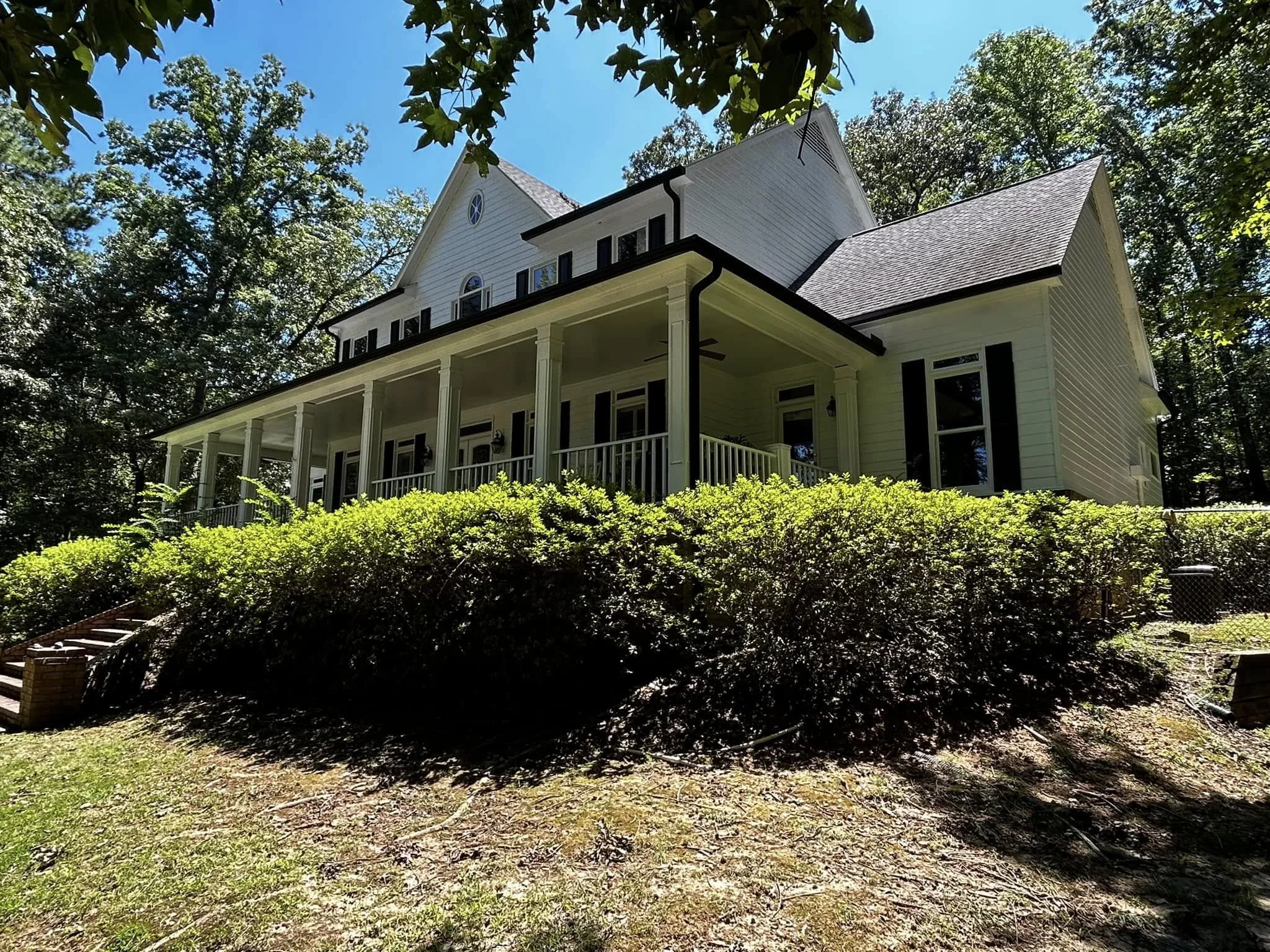 Seamless gutter system professionally installed in Hernando, MS.