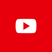 YouTube logo on a red background