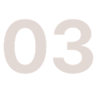 Number three displayed in gray