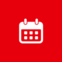 Calendar icon with a red background