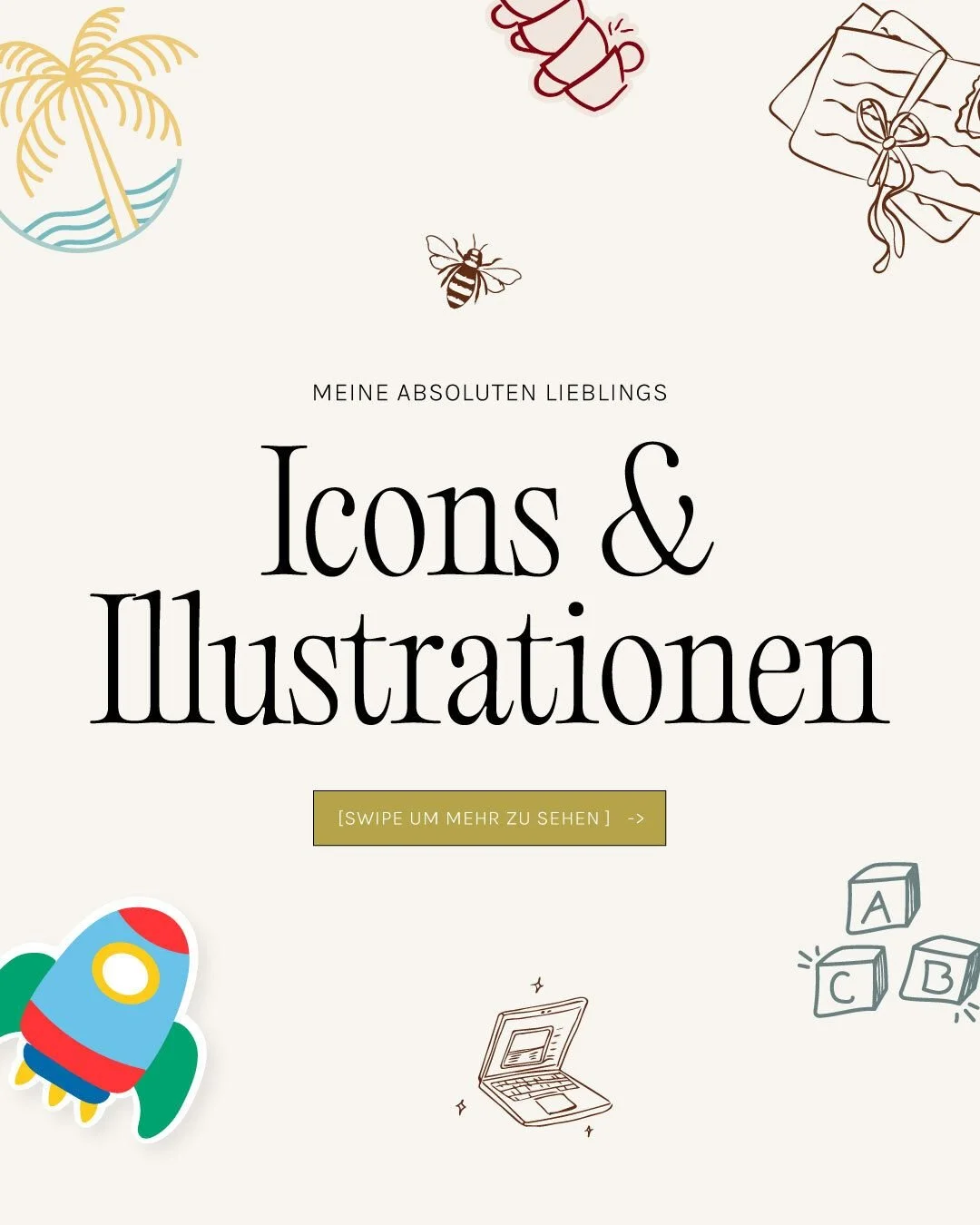 Ein Pattern, das sich wiederholt. Ein Icon, das immer wieder auftaucht. Genau das bleibt h&auml;ngen, auch ohne Logo. 🤍 

Ein paar Brand Icons und Illustrationen, alte Klassiker und neue Entw&uuml;rfe gemischt. Die Biene, die Muschel, der Blumenstra