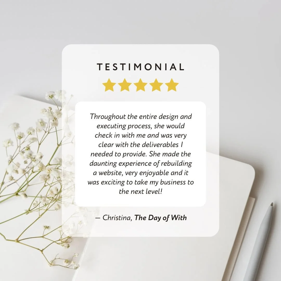 This one means everything. 🤍
When Christina came to me, rebuilding her website felt overwhelming. We took it step by step &mdash; and now she has a site that actually reflects the business she&rsquo;s built.
That&rsquo;s the goal every time: make th
