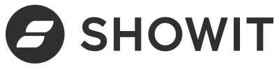 Showit logo with a circular icon containing a stylized arrow pointing right