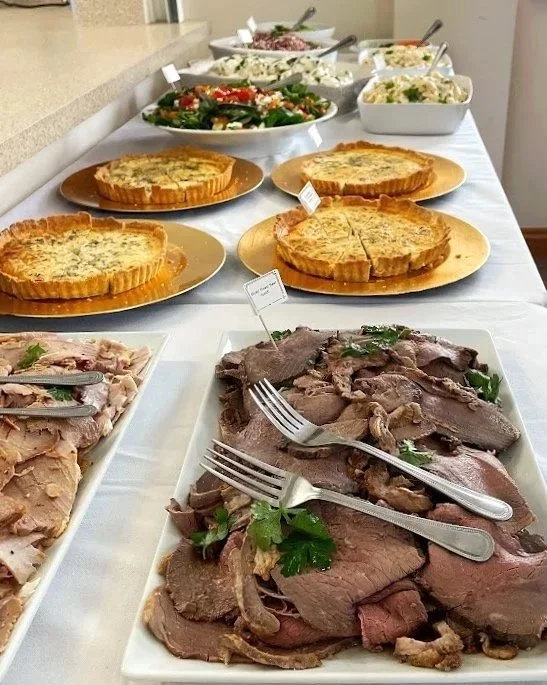 A display of carefully curated catering. Freshly prepared and delivered in Warwickshire and surrounding areas.