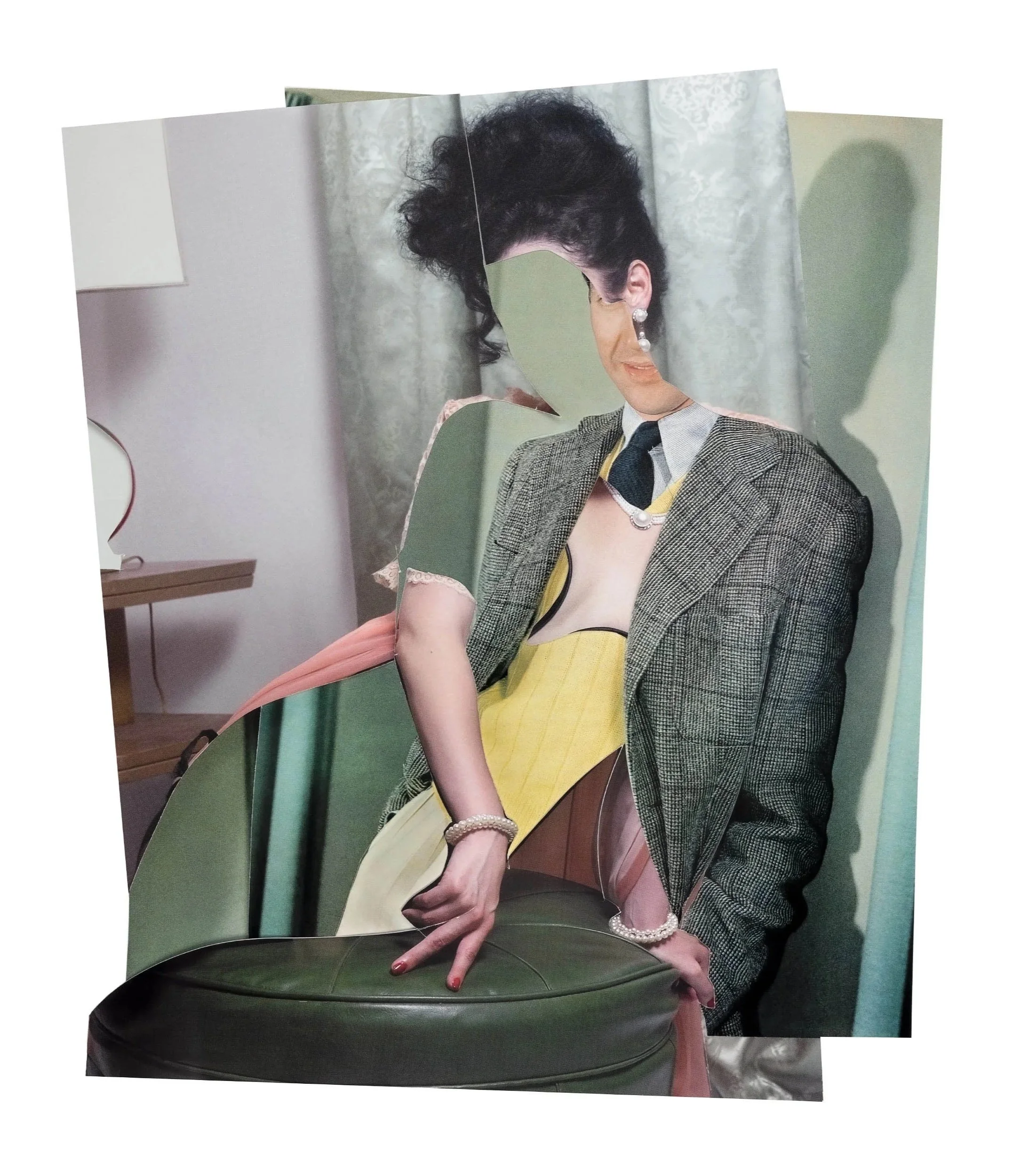   Green Curtains with Stool   2022 