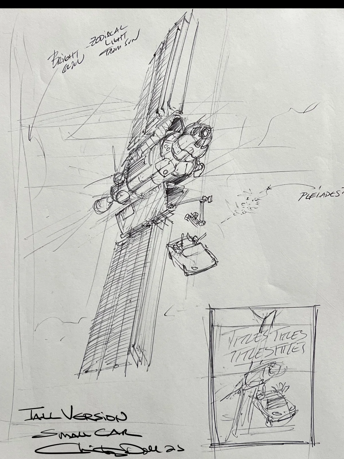 Space Craft Sketch, no AI used