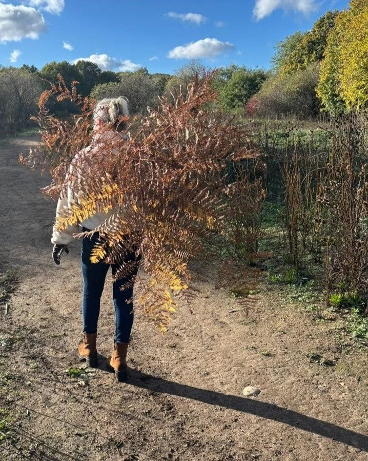 Autumn is fully upon us. This is the time for foraging for Christmas wreaths, planting for next season and enjoying the last flush of dahlias before the first frost arrives.

#seasonledflorist
#seasonalblooms
#seasonalbouquet
#sustainablefloristry
#c