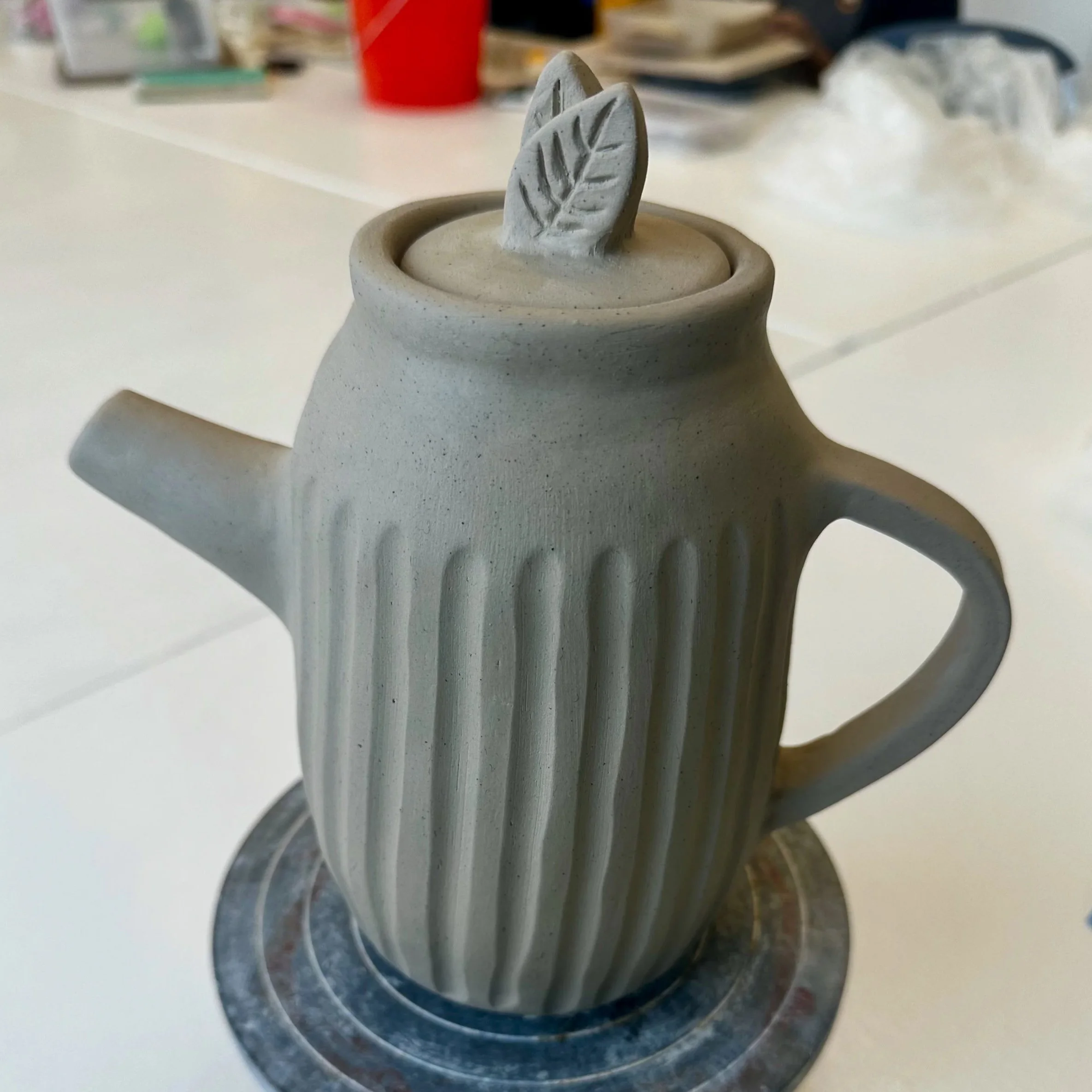 hand built teapot work in progress
