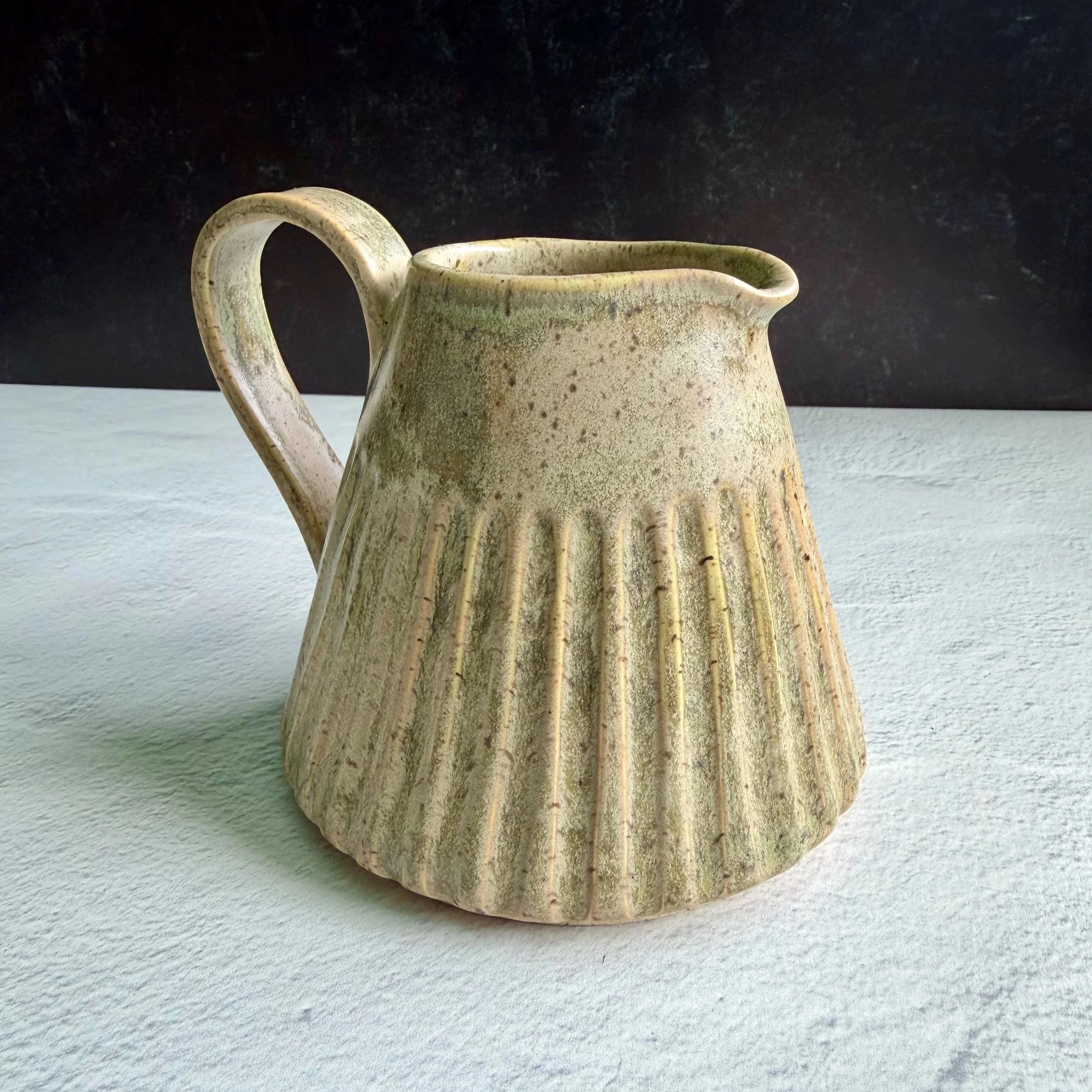 hand built ceramic pitcher