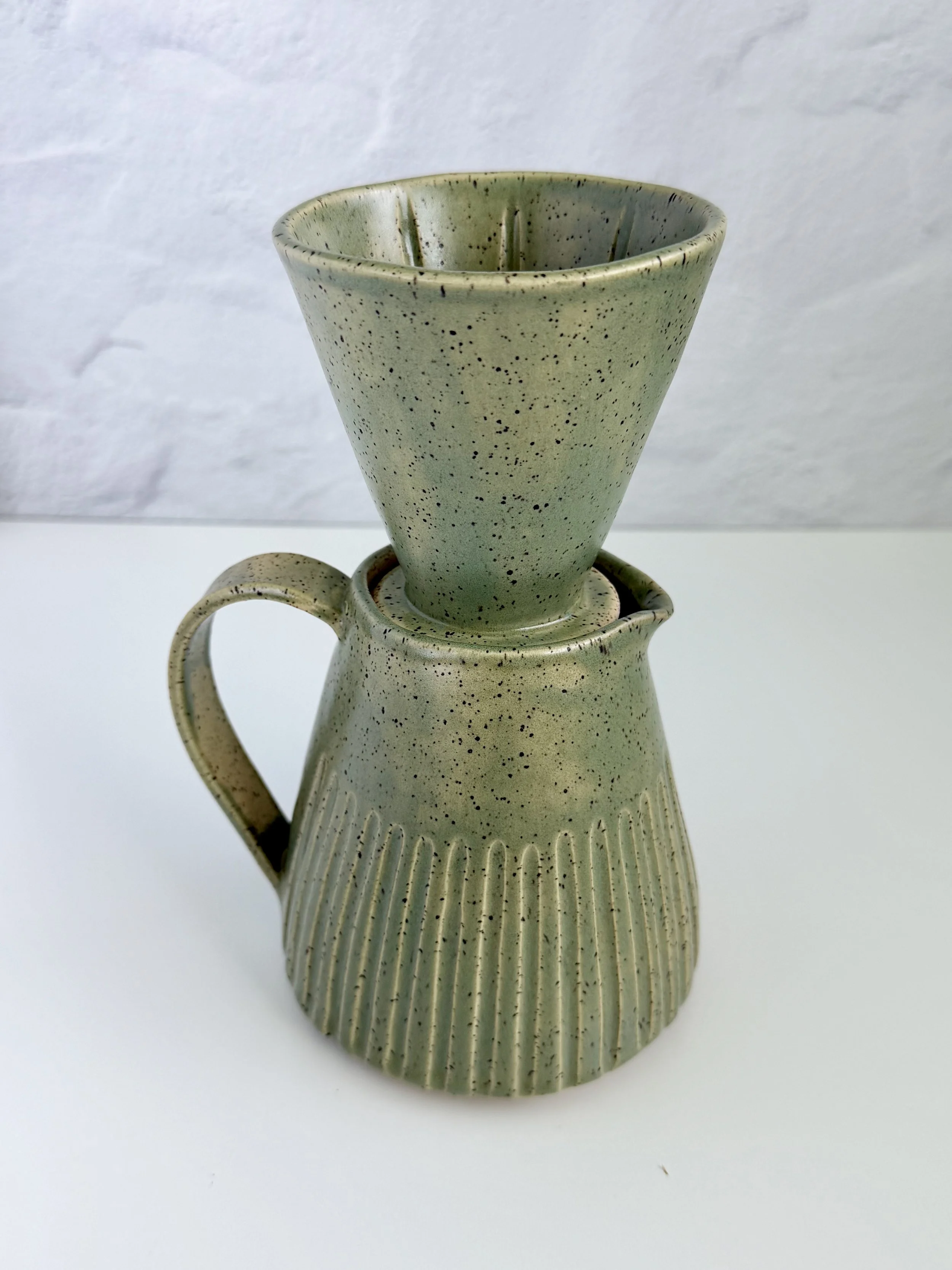 Pour-over coffee cone & pitcher
