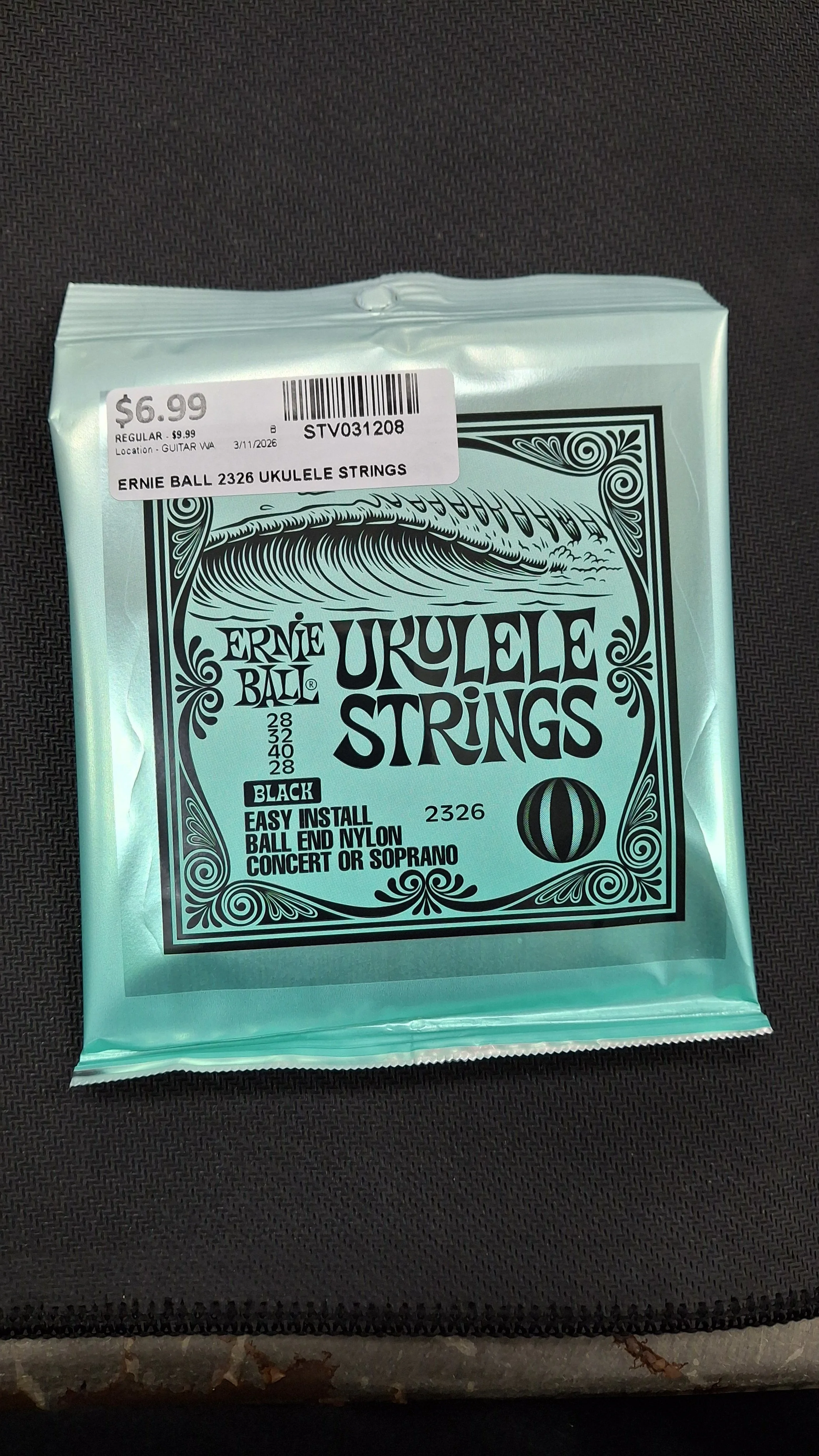 Ernie Ball Black Ukulele Strings