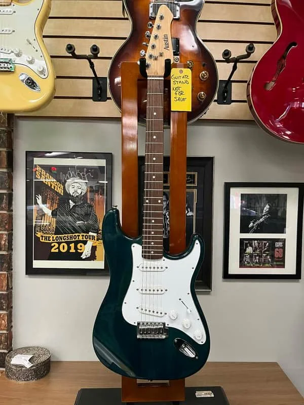 Austin Stratocaster Style Electric Guitar - Blue/Green