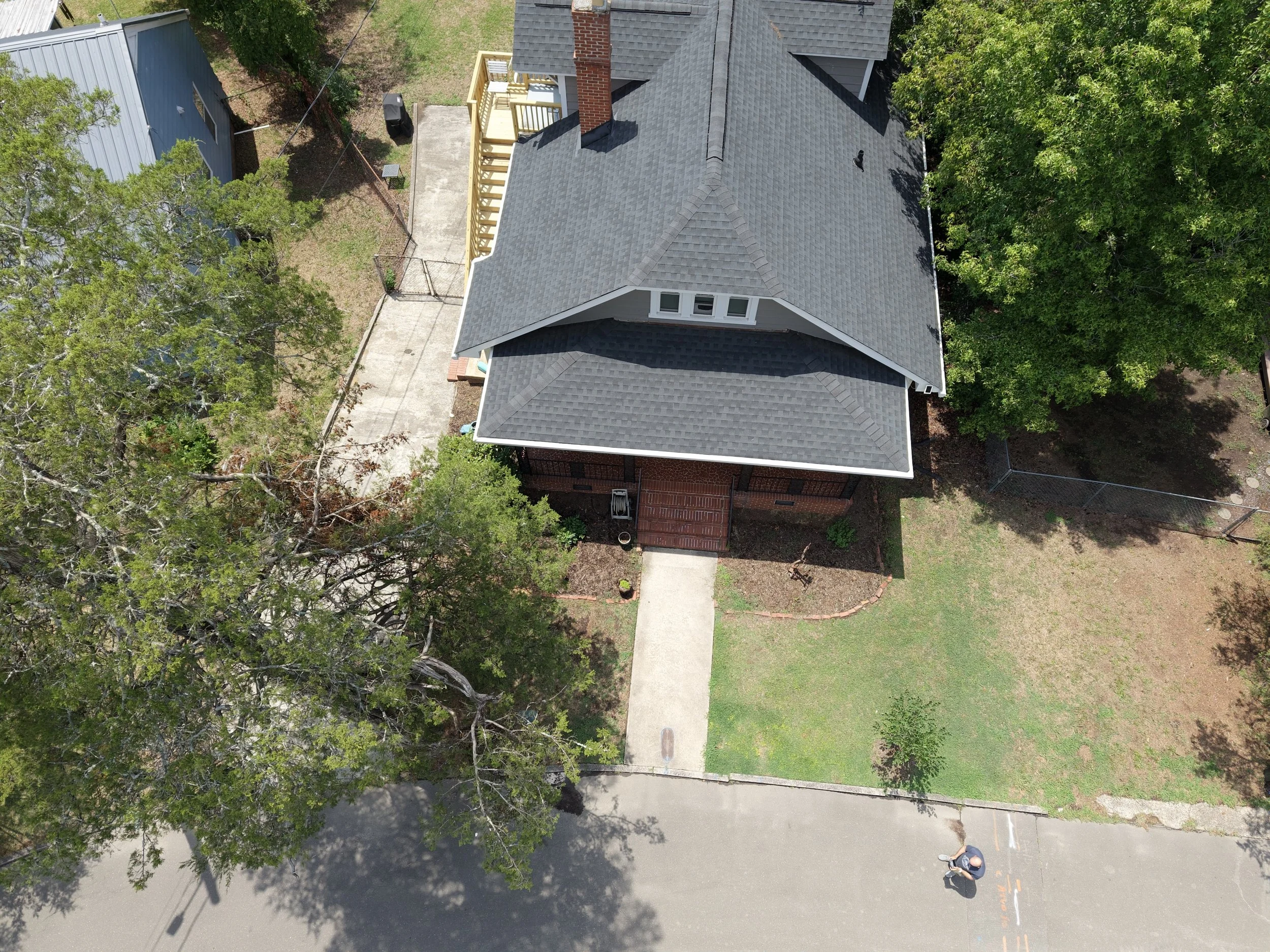 The enterence to the Loft in on the driveway side of the house.
