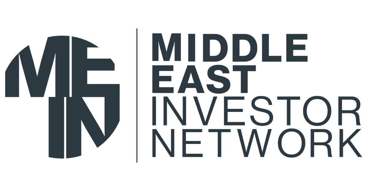 Logo of Middle East Investor Network, featuring a blue and gray circular design with the letters MEIN and the text 'Middle East Investor Network' beside it.