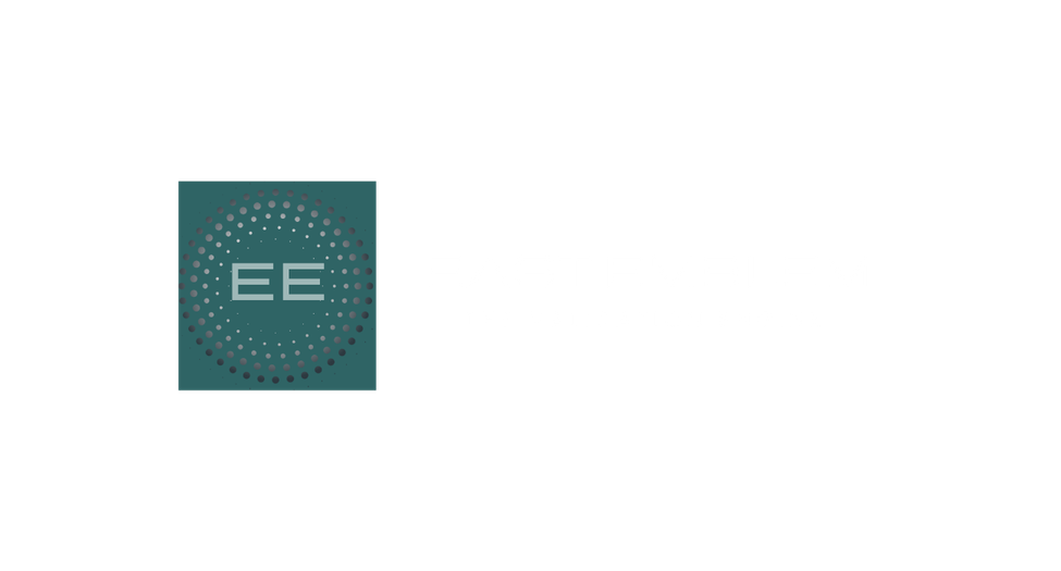 A logo with a teal circle filled with small white dots and the letters 'EE' inside, followed by the text 'Energy Efficiency'.
