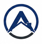 A circular logo with a stylized letter 'A' in the center, surrounded by a partial circle.