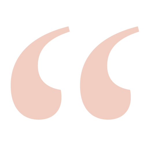Pink quotation marks on a black background.