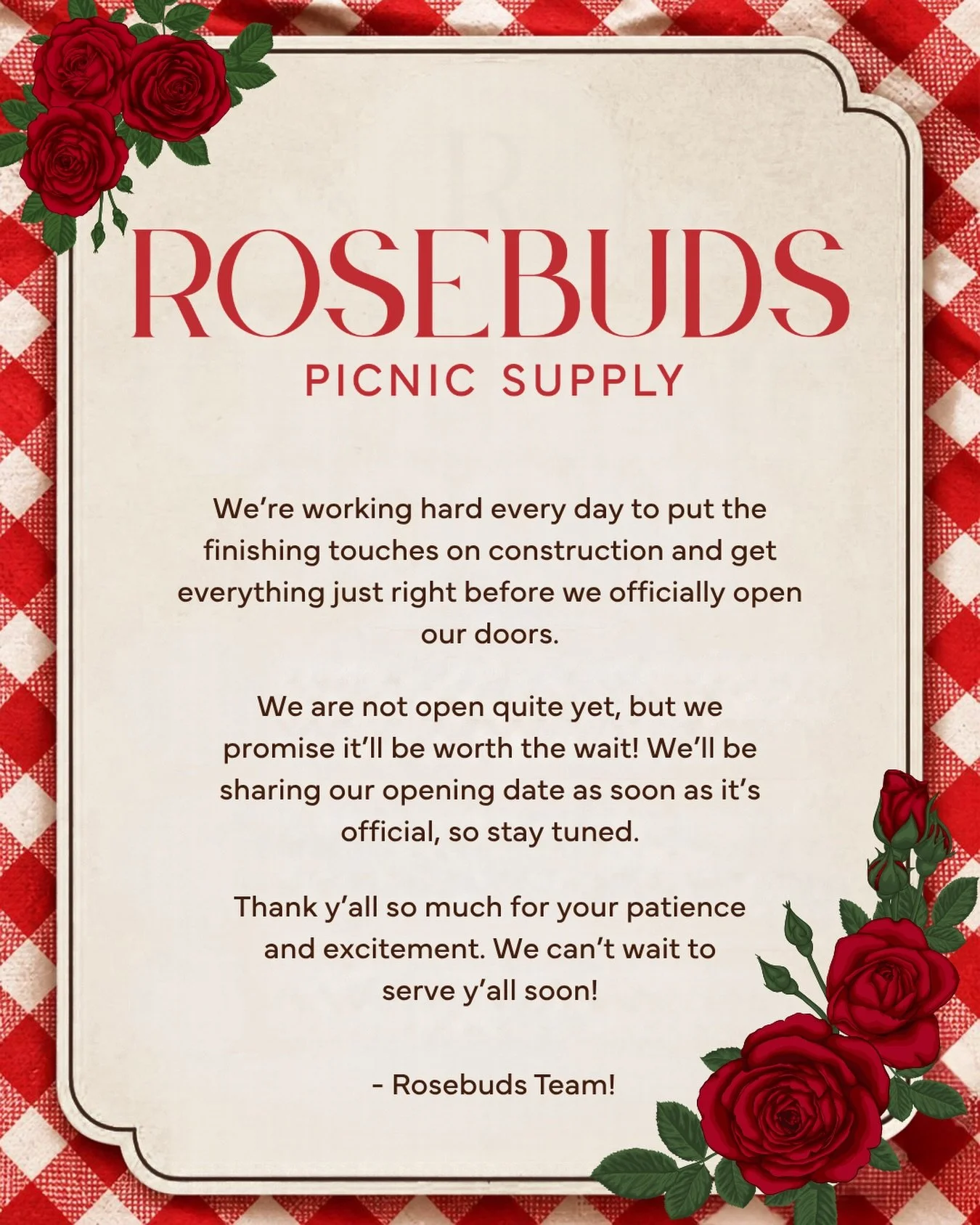 Hey Y&rsquo;all!! 🤍🌹🌹

A little update from the Rosebuds team. Our backyard is getting a pretty big makeover, so stay tuned!! 

We are SO excited to share this space with you guys!