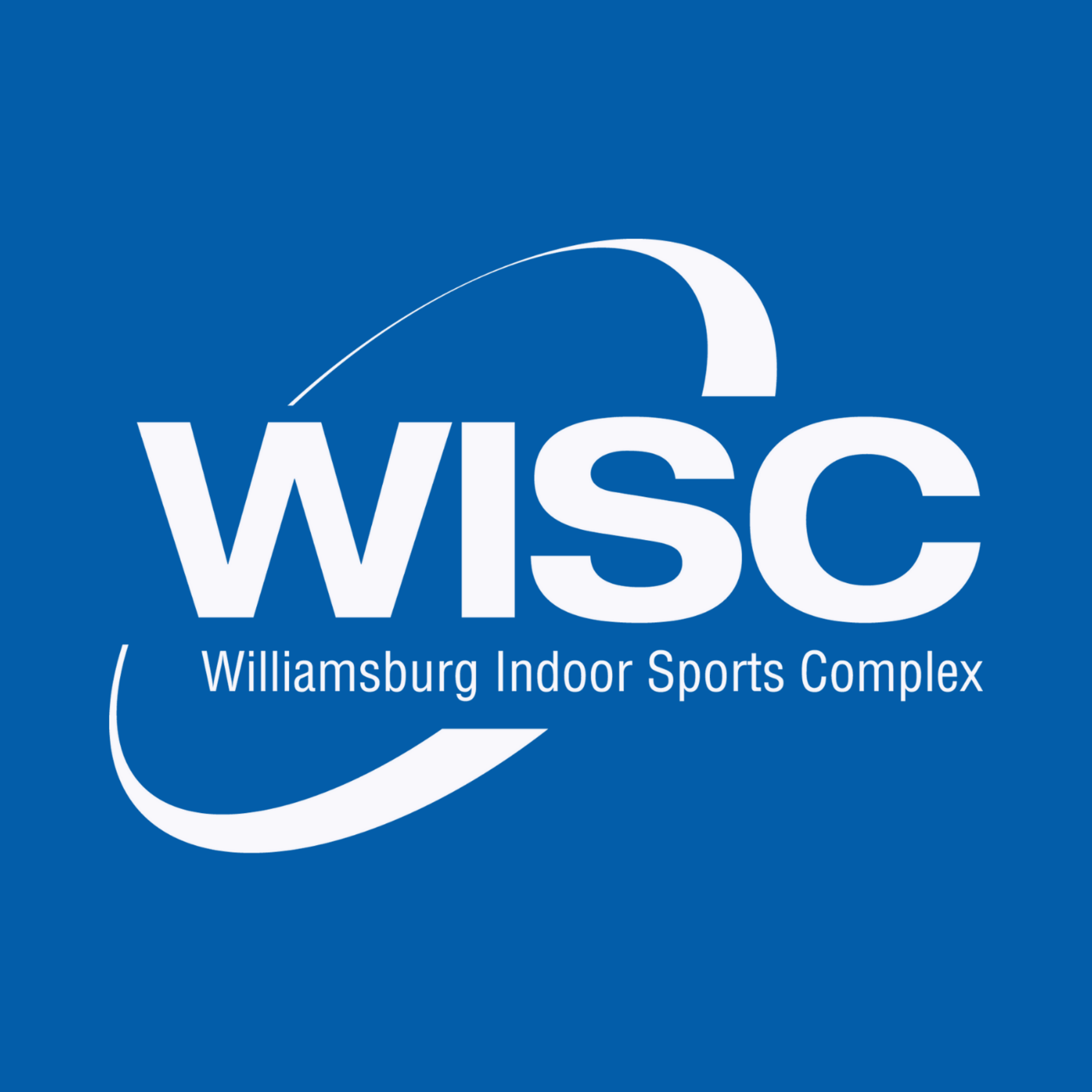 Logo of the Williamstown Indoor Sports Complex (WISC) with a blue background and white text.