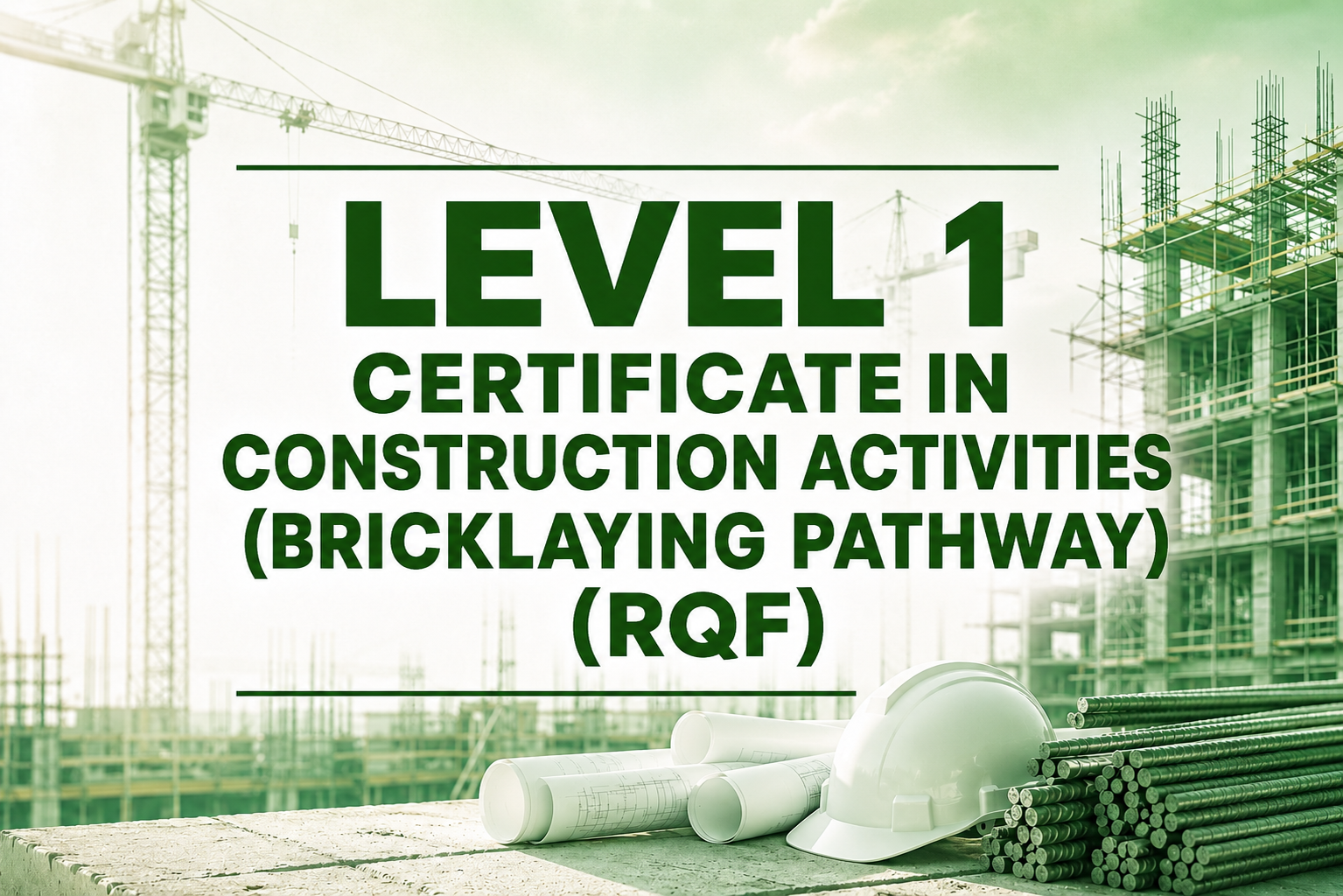 Level 1 Certificate in Construction Activities (Bricklaying Pathway) (RQF)