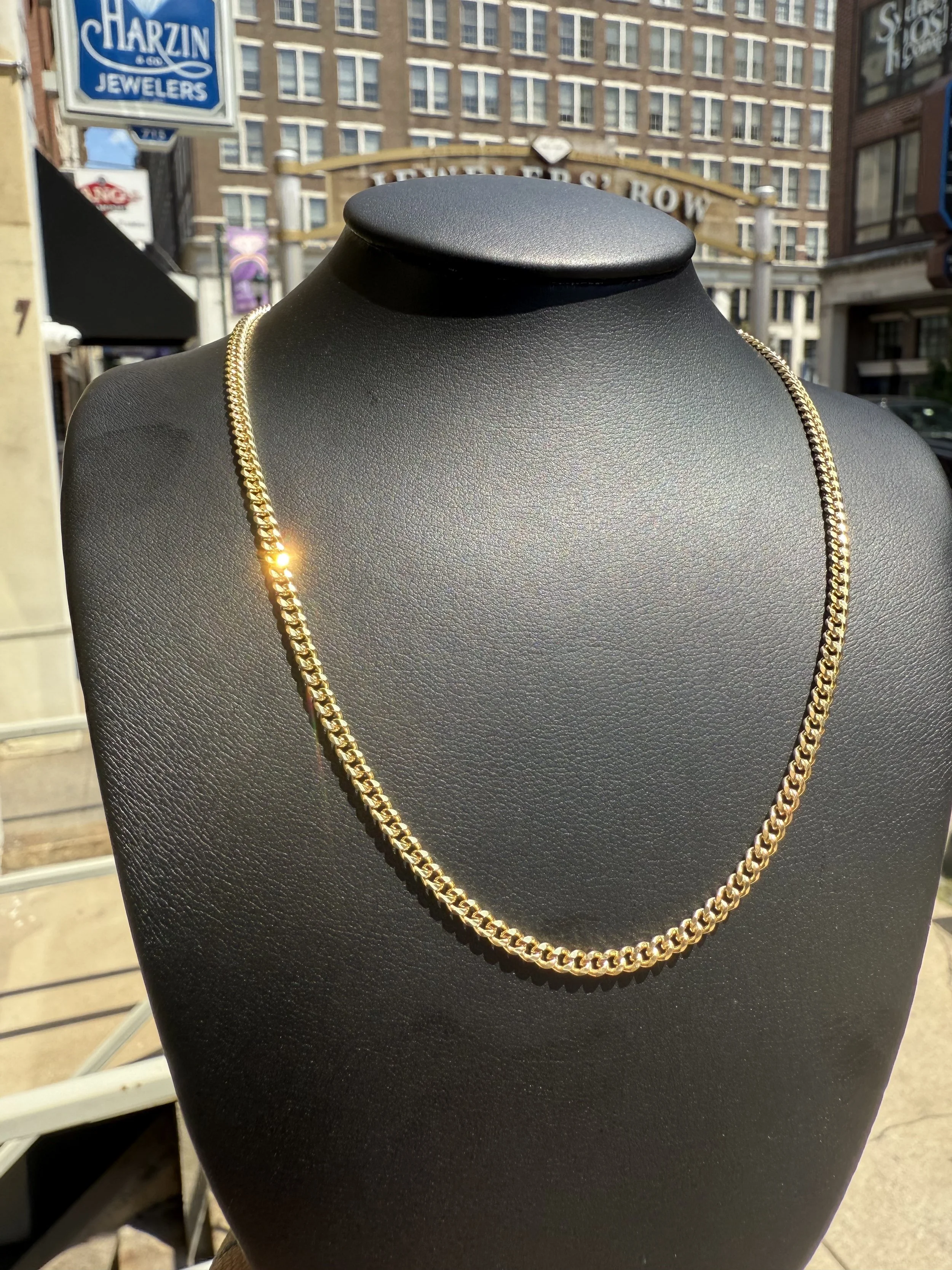 Gourmette Chain - 14K Yellow Gold