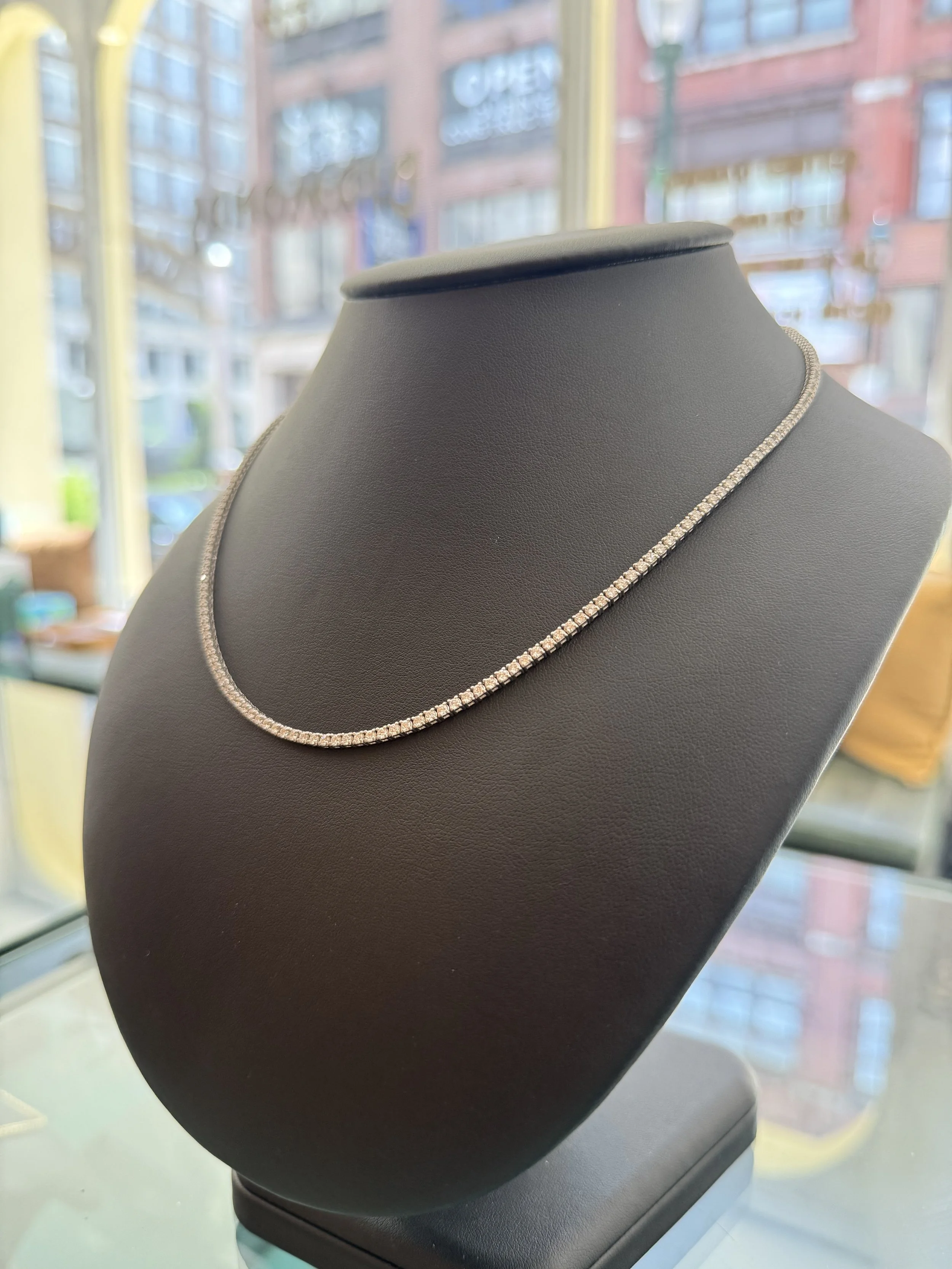 5.96 Carat Diamond Tennis Chain - 14K White Gold