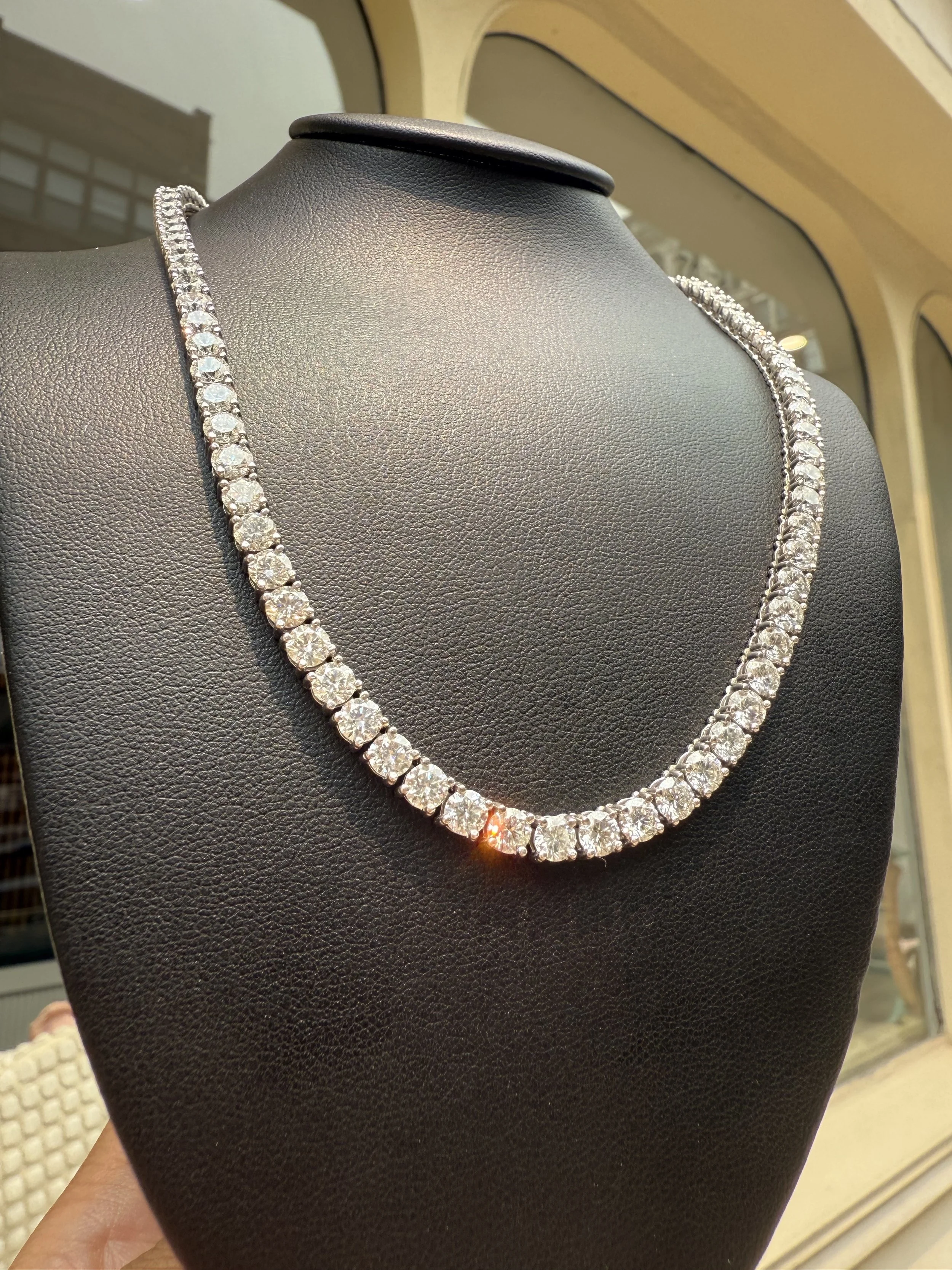 27.75 Carat Diamond Tennis Chain - 14K White Gold