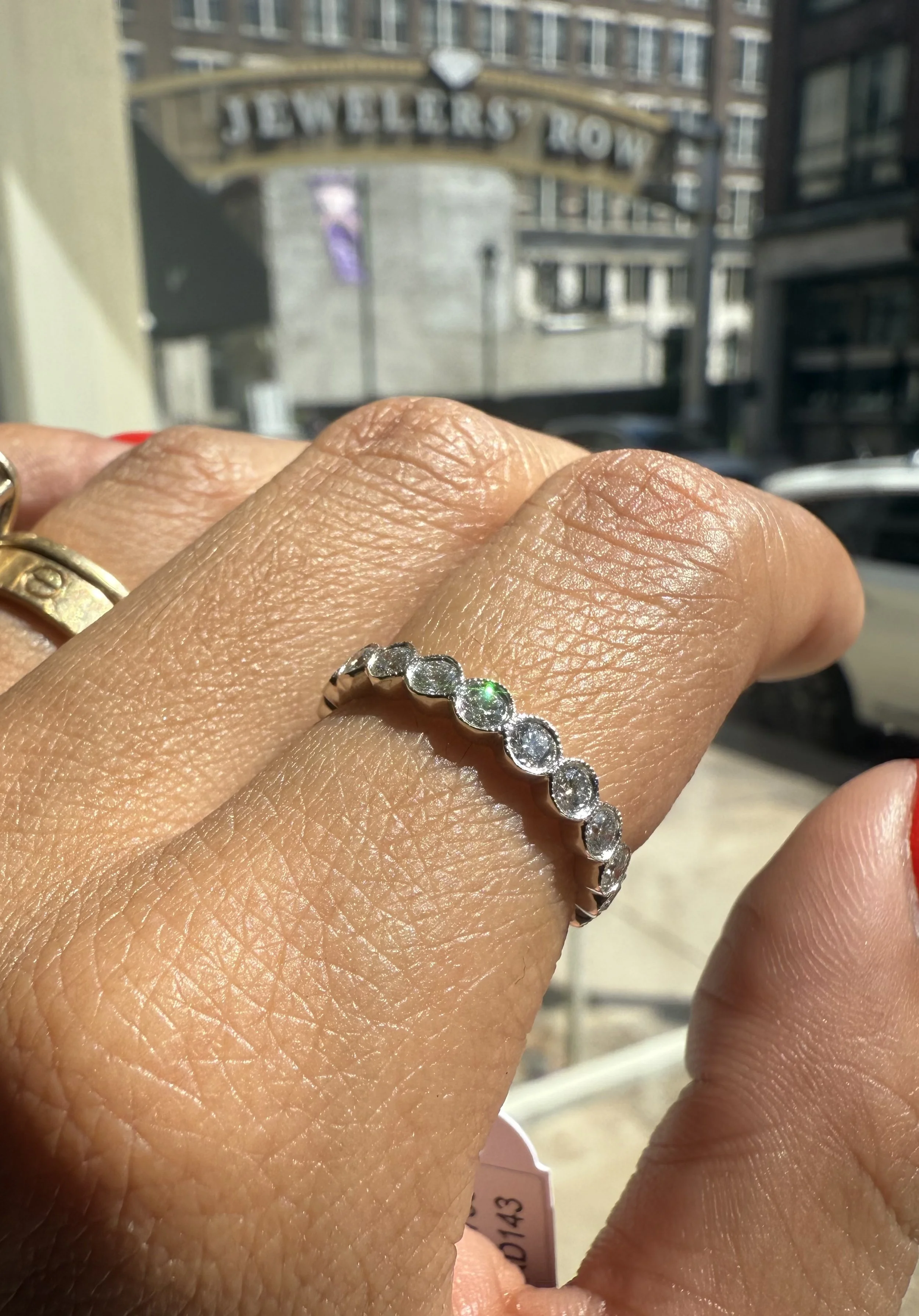 Round Cut Eternity Band - 14K White Gold
