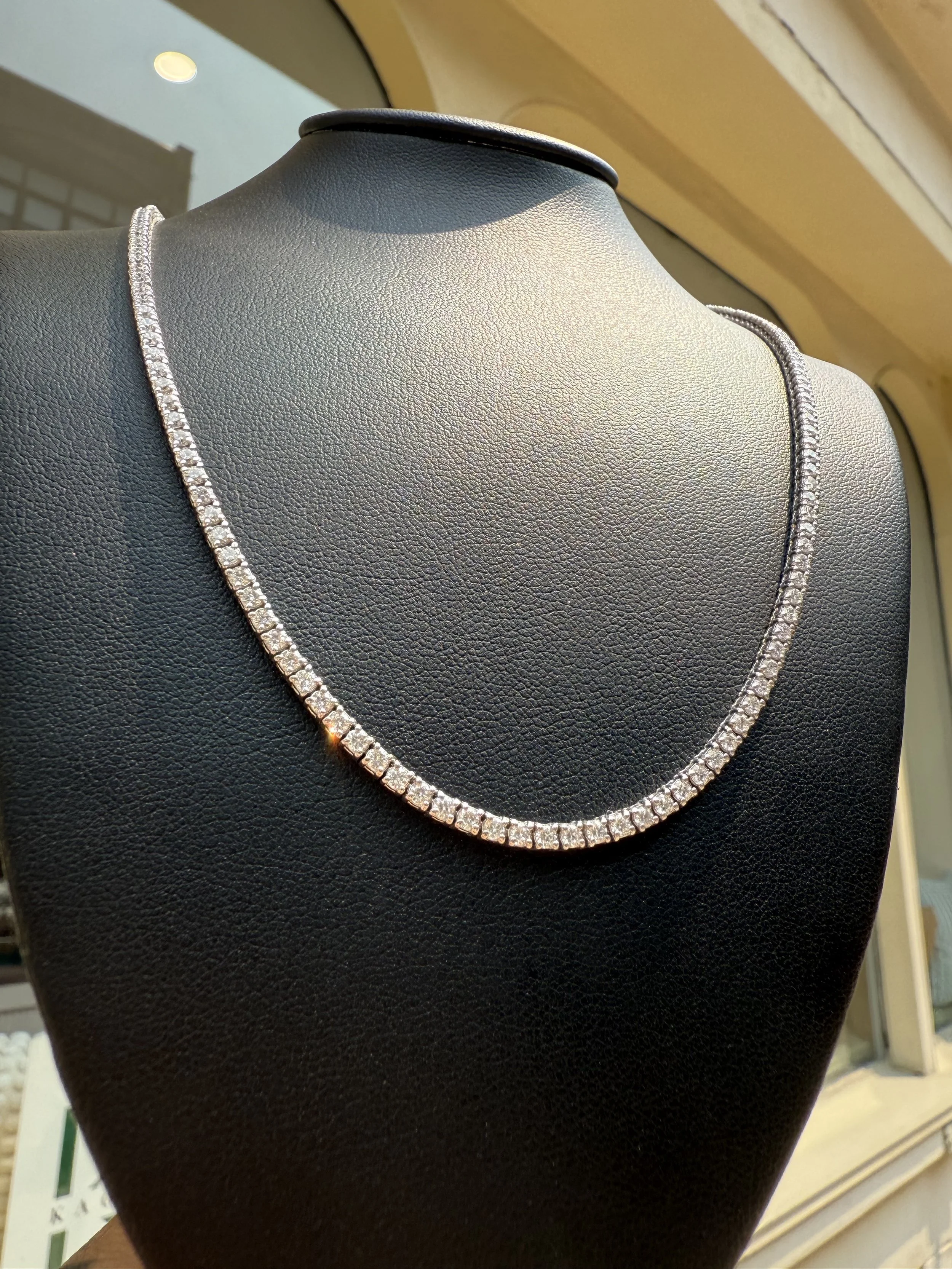 5.96 Carat Diamond Tennis Chain - 14K White Gold