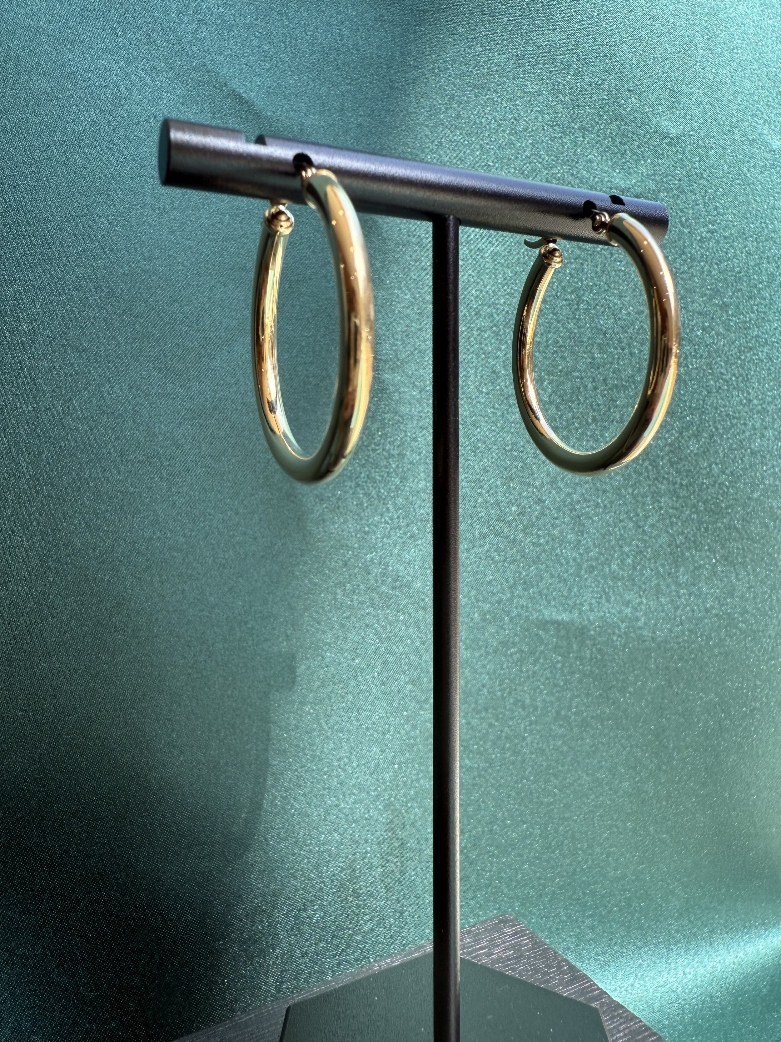 30mm Hoops - 14K Yellow Gold