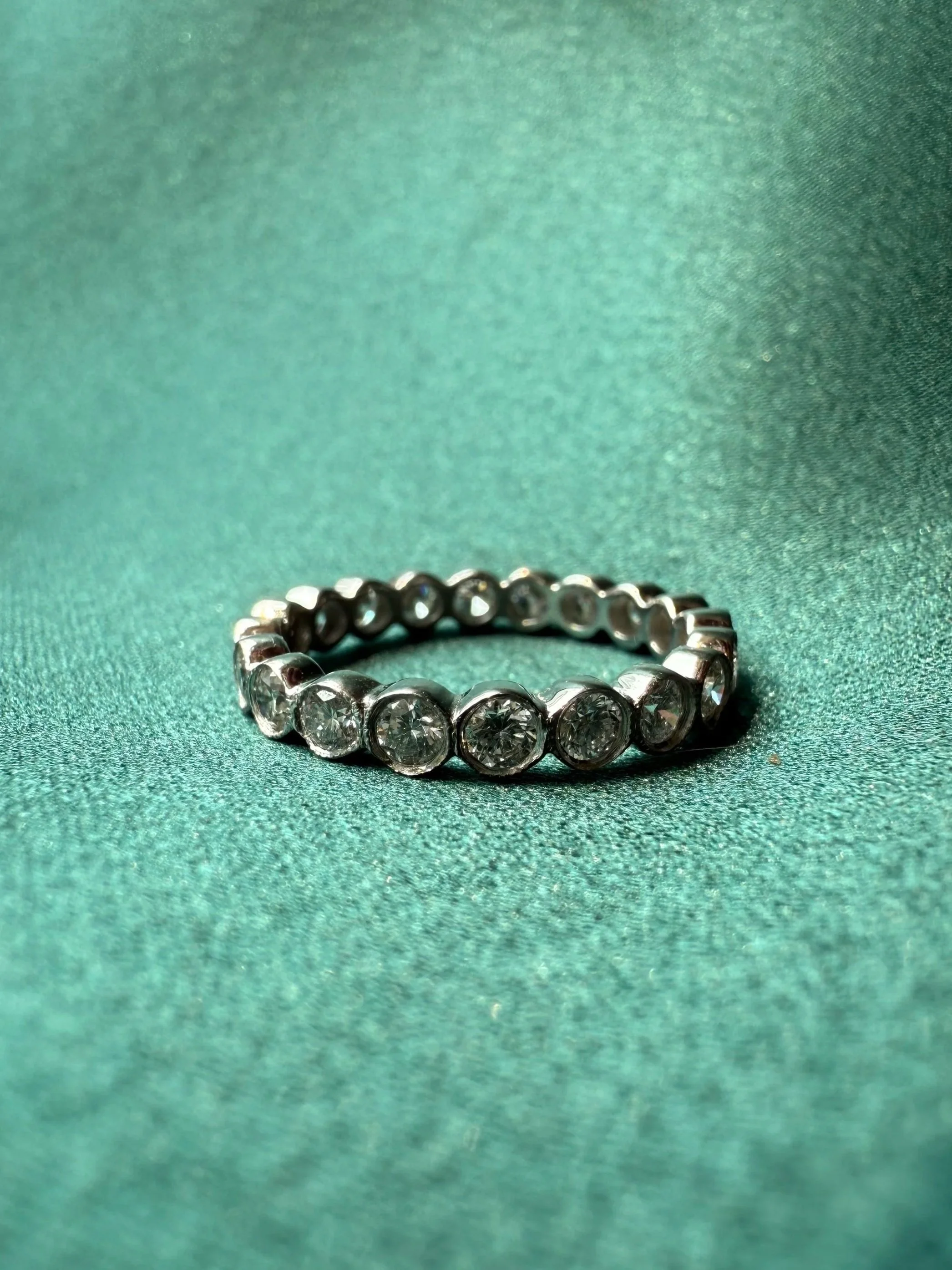 Round Cut Eternity Band - 14K White Gold